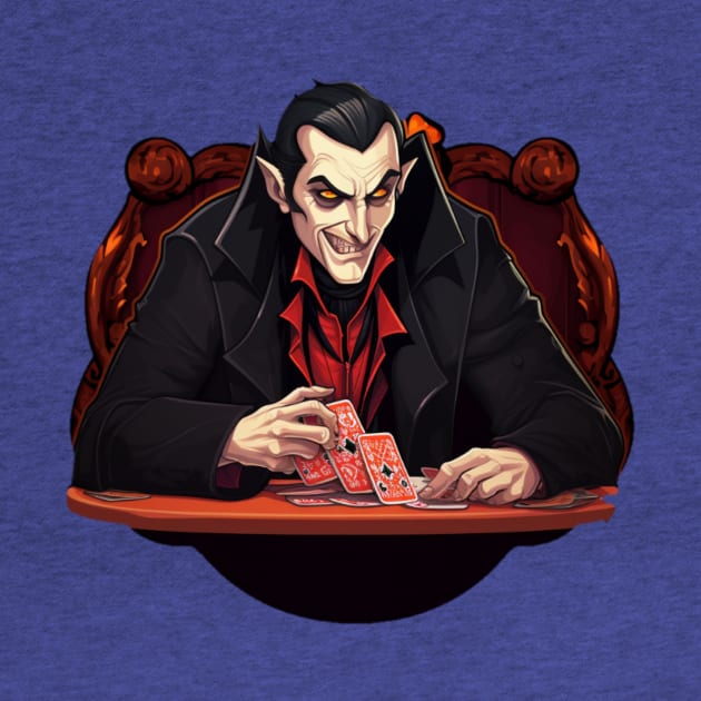 dracula playing poker by Poronto shop